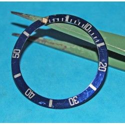 ORIGINAL INSERT LUNETTE BLEU ROLEX SUBMARINER 16613, 16618, 16803, 16808 AVEC PERLE LUMINOVA 