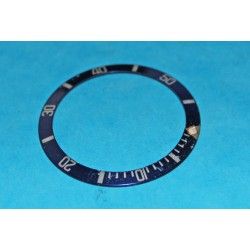 ORIGINAL INSERT LUNETTE BLEU ROLEX SUBMARINER 16613, 16618, 16803, 16808 AVEC PERLE LUMINOVA 