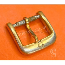 OMEGA 70's WRIST WATCH OMEGA LOGO STRAP BAND LADIES BUCKLE 16/12mm YELLOW GOLD PLATED