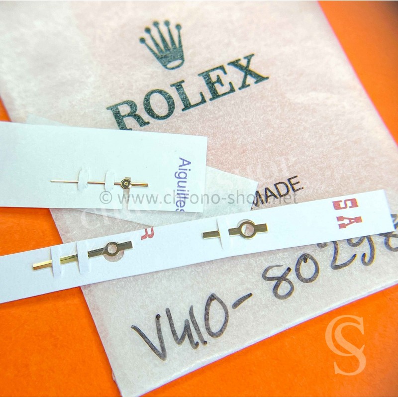 Rolex Accessoire horlogerie, jeu aiguilles bâtons or jaune 410-80298 montres Rolex dames Pearlmaster Diamants 80298