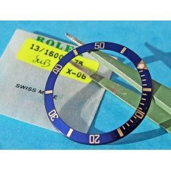 ORIGINAL INSERT LUNETTE BLEU ROLEX SUBMARINER 16613, 16618, 16803, 16808 AVEC PERLE LUMINOVA 