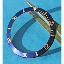 Awesome 90's Dark Blue color Rolex Submariner Tutone 16803, 16613, 16808, 16618, Gold Watch Bezel Insert Part