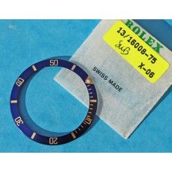 Awesome 90's Dark Blue color Rolex Submariner Tutone 16803, 16613, 16808, 16618, Gold Watch Bezel Insert Part