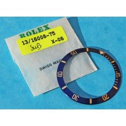 ORIGINAL INSERT LUNETTE BLEU ROLEX SUBMARINER 16613, 16618, 16803, 16808 AVEC PERLE LUMINOVA 