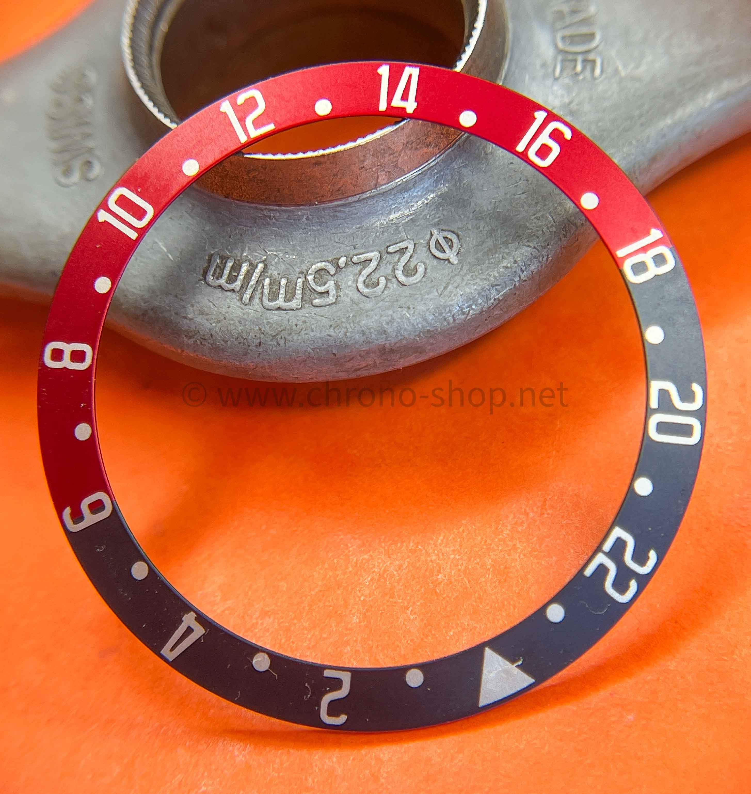 TUDOR pièce détachée horlogerie montres 41mm BLACK BAY GMT 79830 insert disque aluminium éloxé bordeaux & bleu gradué 24 heures