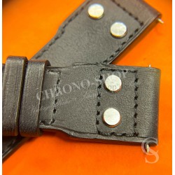 IWC Rare Craftmanship Black leather calf Big Pilot watches 5002,5004,5009, Timezoner,Perpetual Calendar Watch Strap