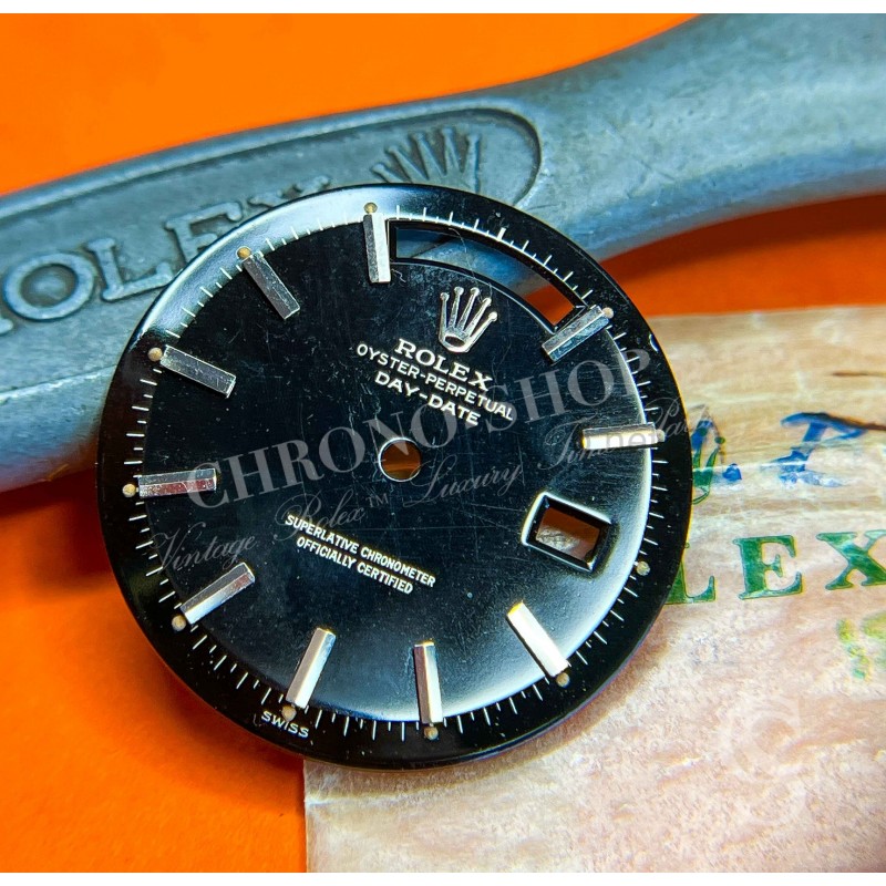 Rolex Vintage Mens President Enamel Day Date enamel Black Lacquer Watch Dial 1803,1809,1804 Cal 1555,1556