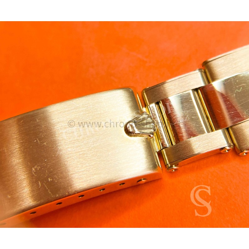 Rolex 7205 Vintage 14kt Solid Yellow Gold Rivet Bracelet 19mm 57 Endlinks Watch Daytona 6263,6262,Oyster Perpetual 1503,15037