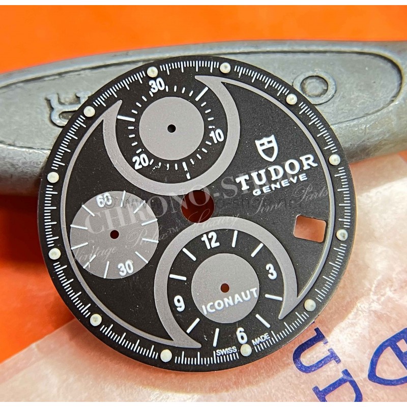 TUDOR horology Genuine Rare 2000's Watch black grey dial part ICONAUT GMT mens watches ref 20400