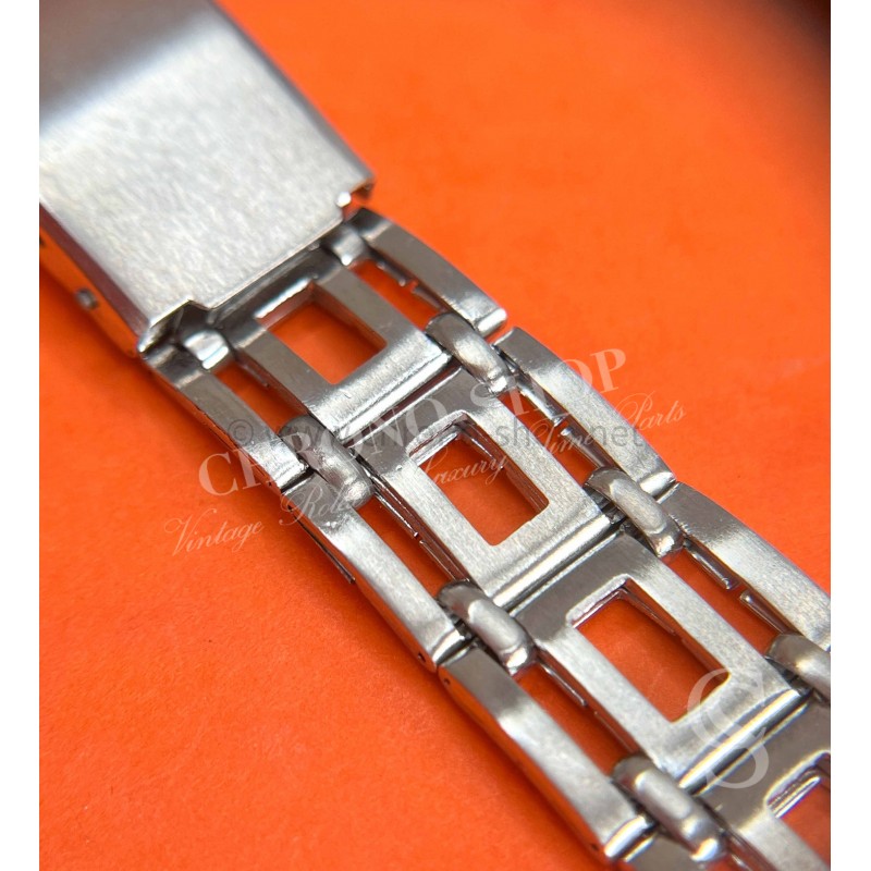 Vintage Watch Bracelet 70's Swiss band Ssteel Perforated Bracelet 22-20mm Zenith,Tissot,Enicar,Longines,Heuer,Omega,IWC