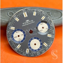 Fortis Marinemaster 8001 Rare original Cadran Tritium couleur gris Chronos blanc Valjoux 72