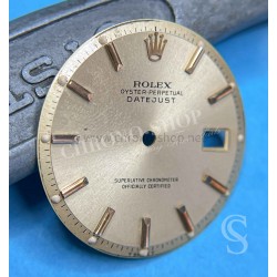 Vintage 60's Genuine Rolex 36mm Datejust Champagne Pie Pan Watch Dial part 1600,1603,1601 Cal 1570,1560