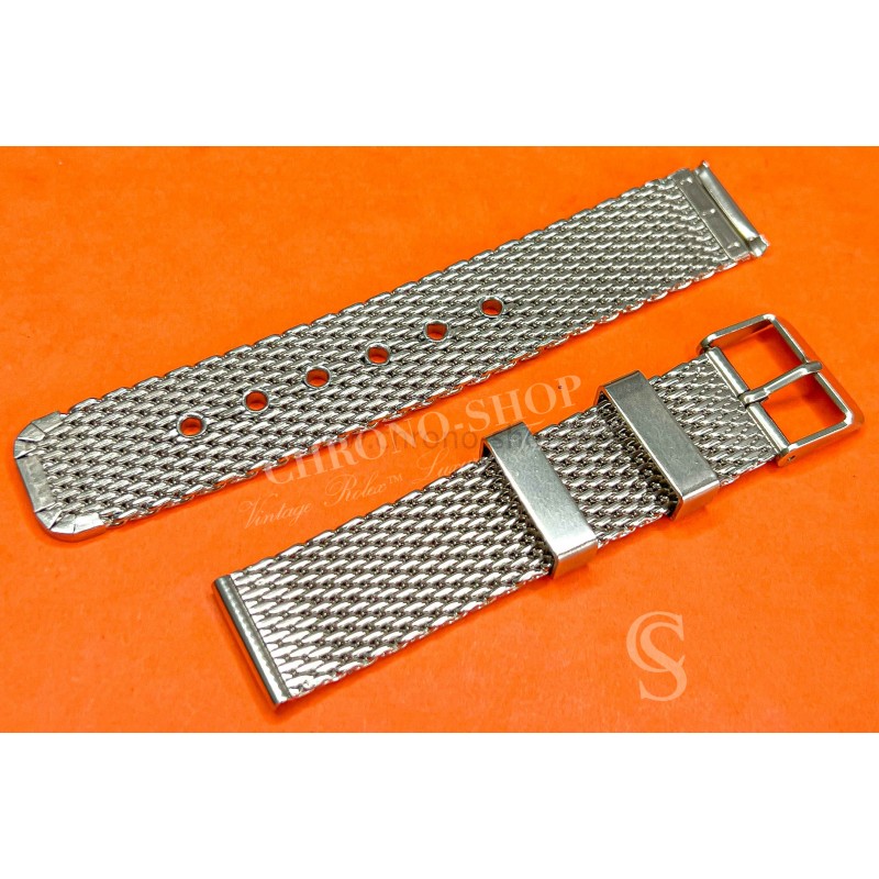 Rare sport Tang buckle 18mm Milanese Mesh Bracelet Stainless Steel Watch Strap Band for sale