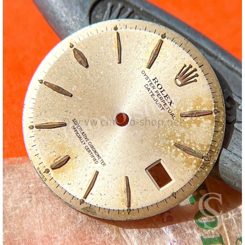 Rolex used Vintage 60's Genuine 36mm Datejust Champagne Pie Pan Watch Dial part 1600,1603,1601 Cal 1570,1560