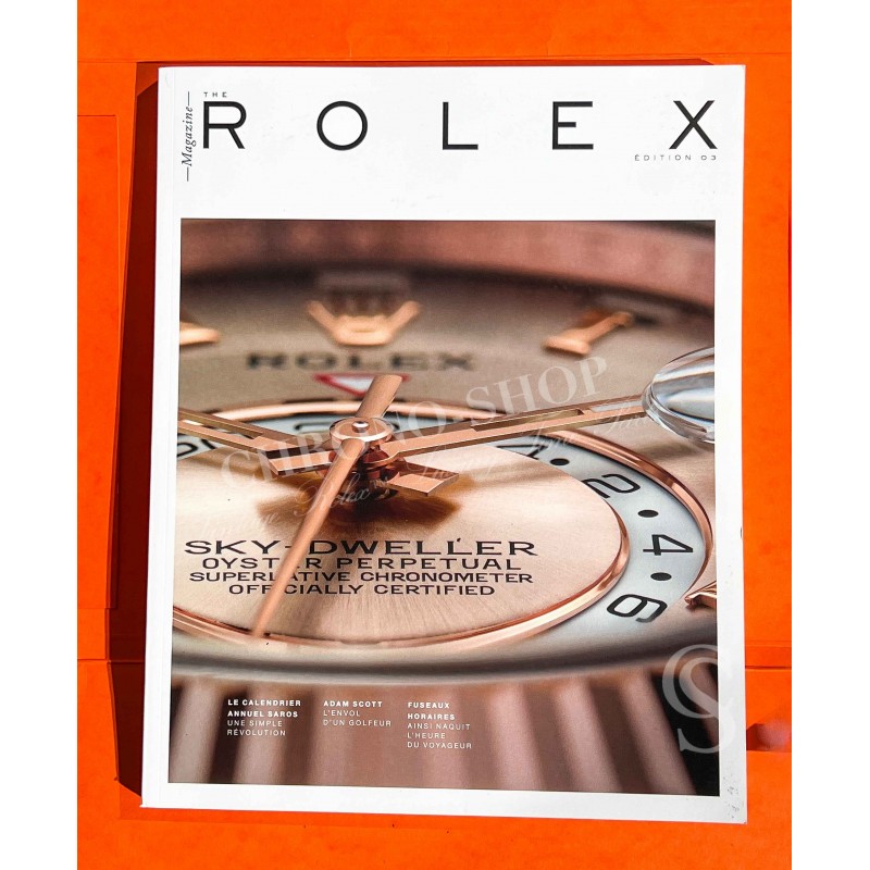 Rolex 2014 Magazine French N°3 Sky-Dweller wristwatches Functions, innovations, Adam Scott, Saros Calendar