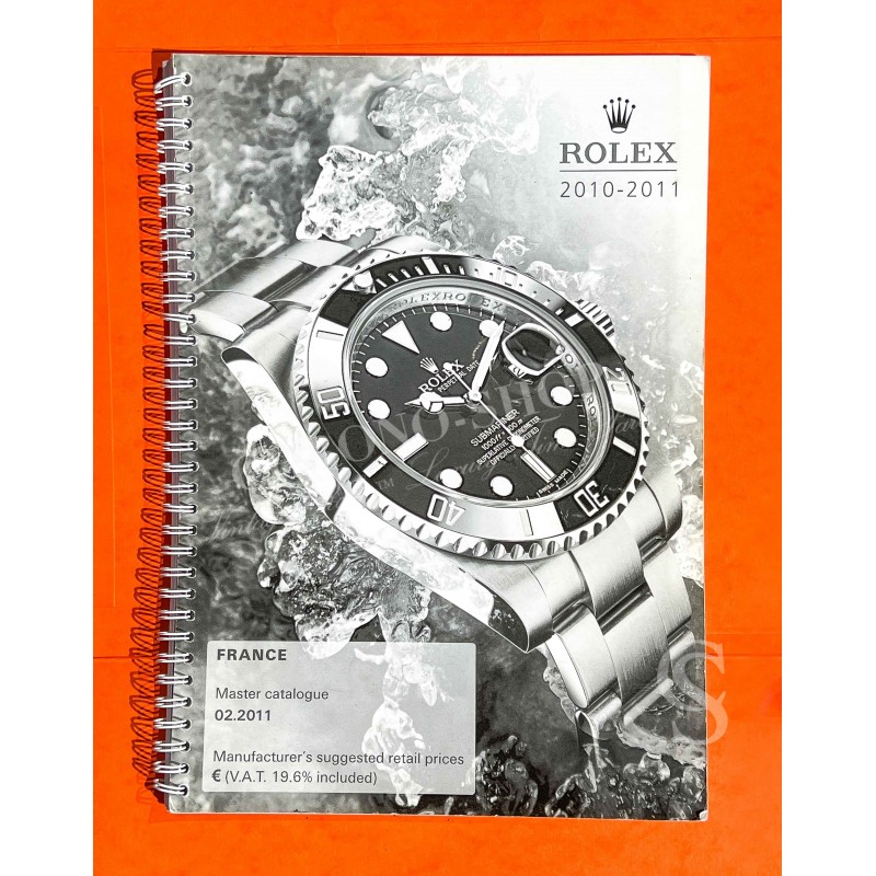 ROLEX RARE CATALOGUE PROFESSIONNEL 2011 PIÈCES DÉTACHÉES ACCESSOIRES ET MONTRES MODELES VERSIONS PRIX FRANCE