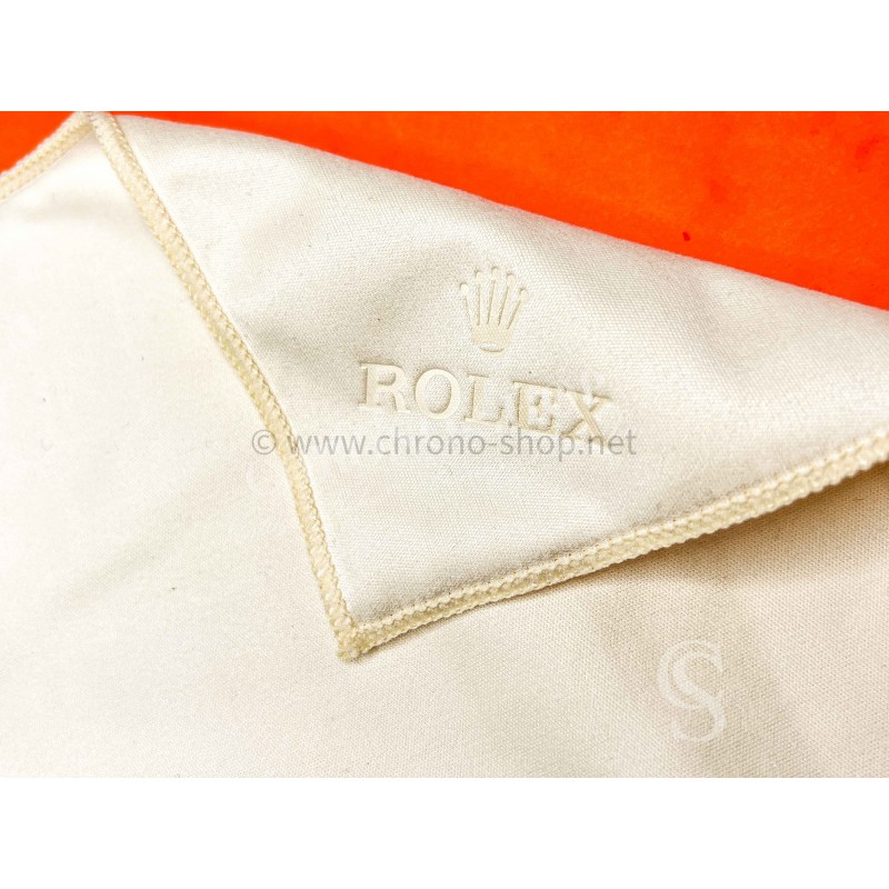 ROLEX CHIFFON NETTOYAGE MICROFIBRE 33g BEIGE AUTHENTIQUE ETOFFE TISSU POLISSEUR MONTRES ROLEX LUXE CHIFFONNETTE