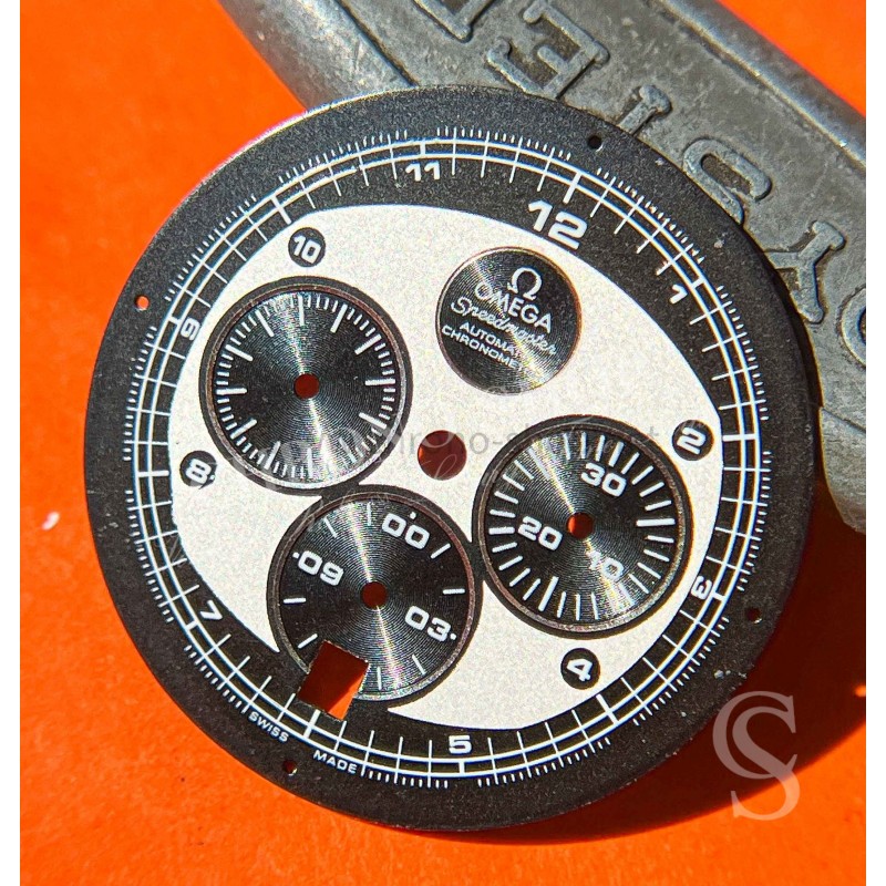 Omega Rare pièce horlogère authentique Cadran Noir et Beige Prototype montres Omega Speedmaster Automatic Chronometer