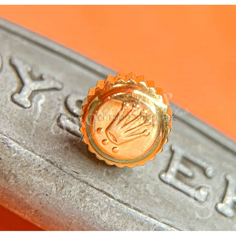 Rolex Rare Couronne,remontoir Or Jaune 702, 24-702-8, 7mm montres Submariner date or, bitons 16613,16618,16808,16803,1680/8