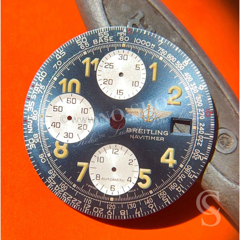 Breitling Original Cadran bleu Chiffres arabes tritium Occasion Montres Old navitimer Chronograph 42mm refs A13322,A13022