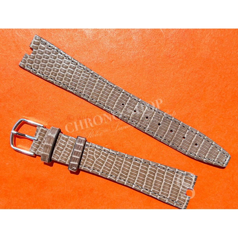 GUCCI Rare Original Alligator leather watch strap taupe color 18mm ladies watches for sale