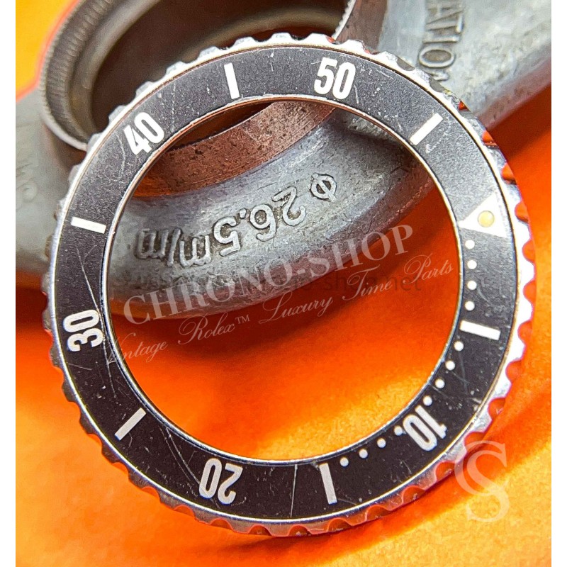 Tag Heuer Vintage watch part graduated diver bezel insert faded black color 35mm for sale