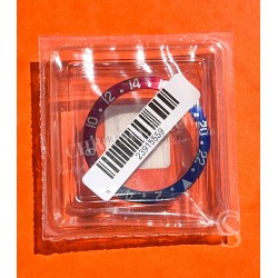 ROLEX ORIGINAL GMT MASTER INSERT SERIFS NEUF GRADUE 24H LUNETTE MONTRES VINTAGES ROLEX GMT 1675,16750 PEPSI ROUGE BLEU