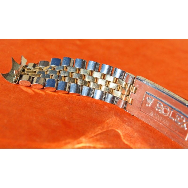 Nice 20mm Men Authentic Oval Rolex S/S 2 Tone 18k Links Jubilee,Band bracelet & Clasp & End Link JB version BIG LOGO 