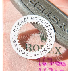 ROLEX PIECE HORLOGERIE DISQUE DATE BLANC MONTRES DATEJUST CAL 3035,3075 ref 5099-2 DISQUE INDICATEUR DE QUANTIÈME