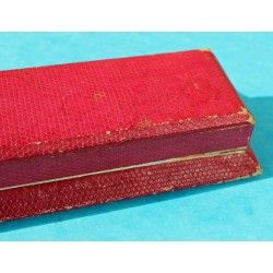 VINTAGE & RARE BOITE ÉCRIN CUIR TUDOR "BIG LOGO" ROSE DES ANNÉES 40/50