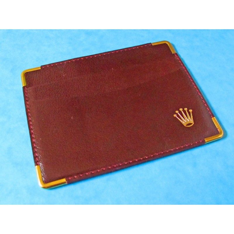 PORTE CARTES ROLEX MARRON EN CUIR