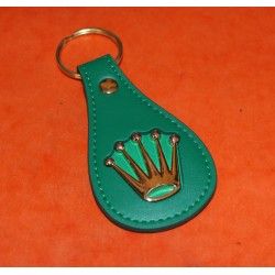 Accessories / Rolex Promotional Green Leather Key Ring Holder Goodies accessories collectibles