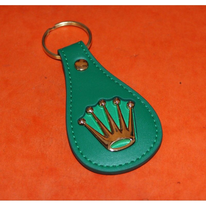 Accessories / Rolex Promotional Green Leather Key Ring Holder Goodies accessories collectibles