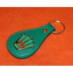 Accessories / Rolex Promotional Green Leather Key Ring Holder Goodies accessories collectibles