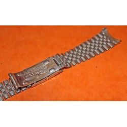 ▄▀▄ ▀ VINTAGE & RARE 50's ROLEX BRACELET ACIER JUBILEE FERMOIR DEPLOYANT BIG LOGO -19mm ▀▄▀▄