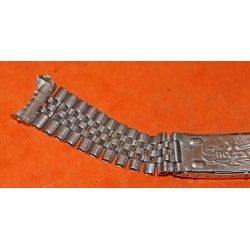 ▄▀▄ ▀ VINTAGE & RARE 50's ROLEX BRACELET ACIER JUBILEE FERMOIR DEPLOYANT BIG LOGO -19mm ▀▄▀▄