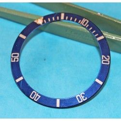 RARE INSERT LUNETTE BLEU ROLEX SUBMARINER 16613, 16618, 16803, 16808 AVEC PERLE LUMINOVA 