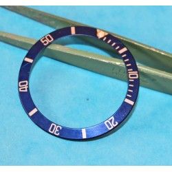 RARE INSERT LUNETTE BLEU ROLEX SUBMARINER 16613, 16618, 16803, 16808 AVEC PERLE LUMINOVA 