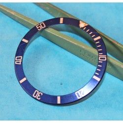 RARE INSERT LUNETTE BLEU ROLEX SUBMARINER 16613, 16618, 16803, 16808 AVEC PERLE LUMINOVA 