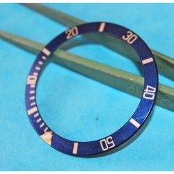 Stunning 90's Dark Blue color Rolex Submariner Tutone 16803, 16613, 16808, 16618, Gold Watch Bezel Insert Part