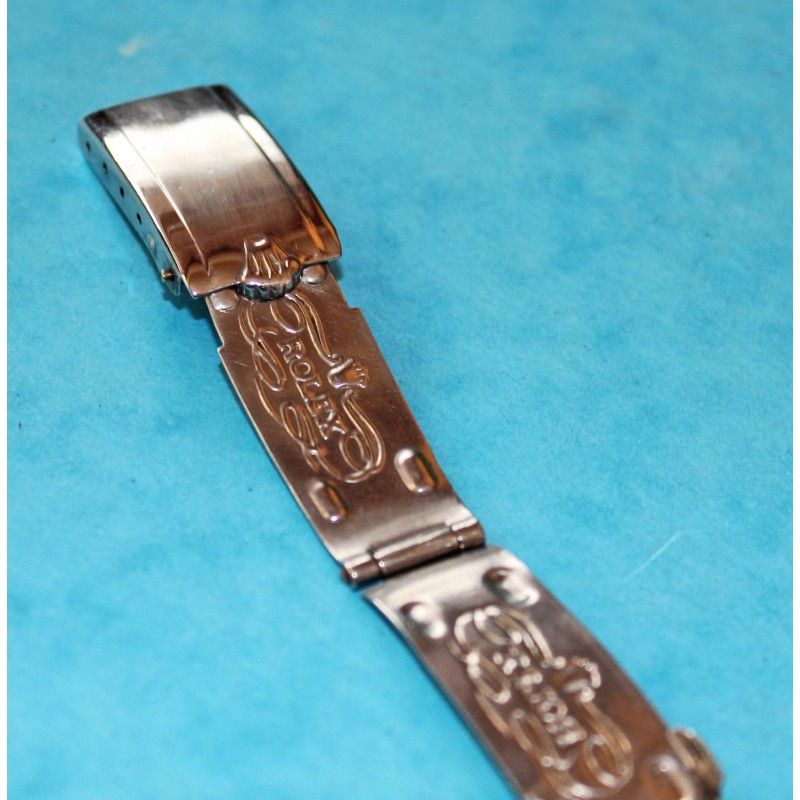 ♛ ♛  RARE VINTAGE 50's FERMOIR DÉPLOYANT "BIG LOGO" ROLEX BRACELETS EN 19mm RIVETS - JUBILEE ♛ ♛ 