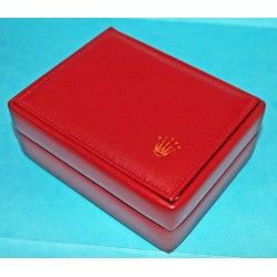 Old 80's Rolex Collectible Red Leather Watch Box Storage 14.00.01 Submariner 5513 1680, 1655, 16550, 16750 GMT, 1016, Datejust