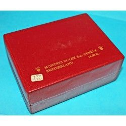 Old 80's Rolex Collectible Red Leather Watch Box Storage 14.00.01 Submariner 5513 1680, 1655, 16550, 16750 GMT, 1016, Datejust