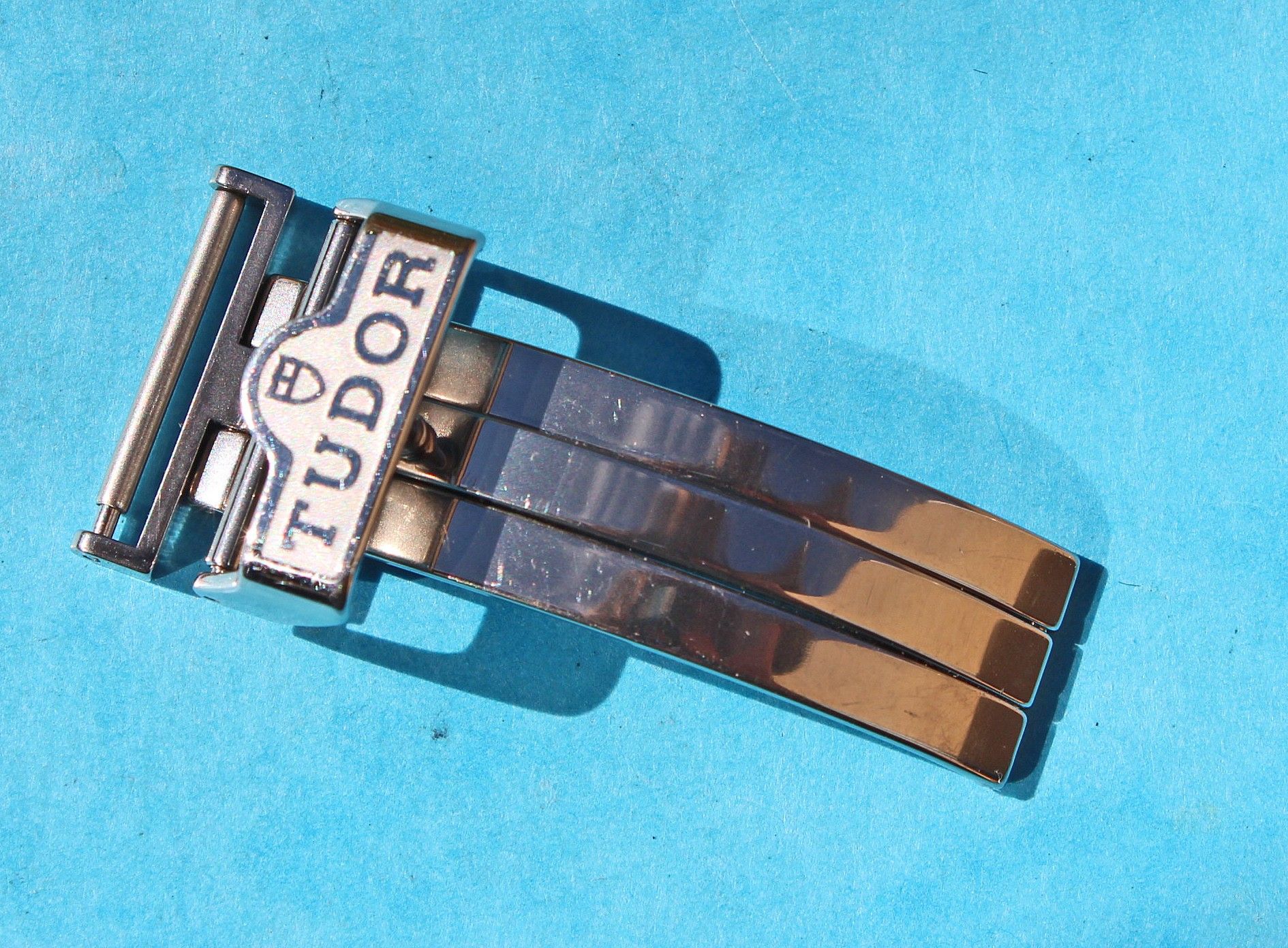 TUDOR Rare stainless steel deployment buckle clasp leather, rubber