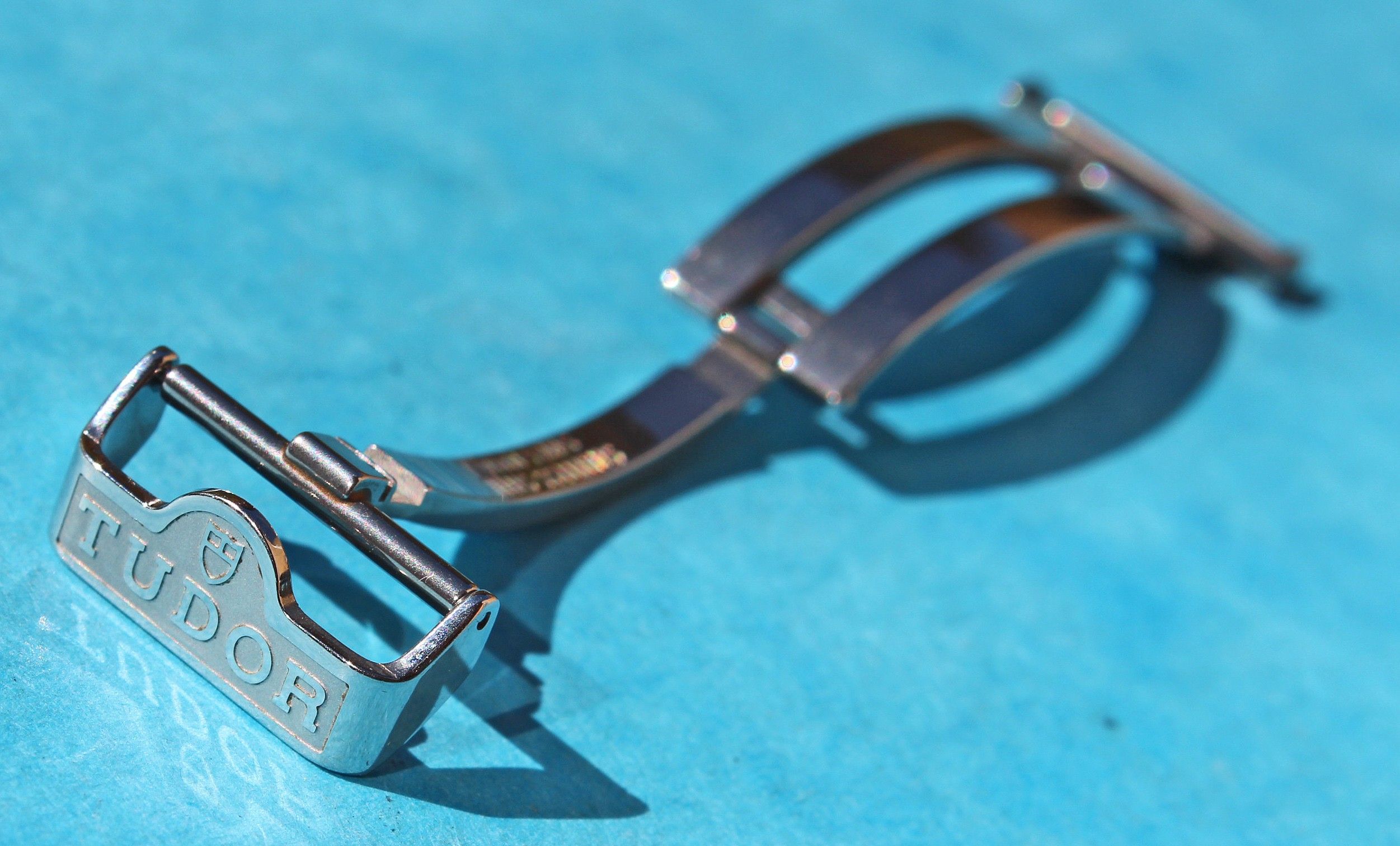 TUDOR Rare stainless steel deployment buckle clasp leather, rubber