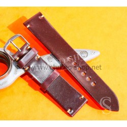 ★☆Handcrafted Genuine Cow boy watches strap Horween Shell Cordovan Leather Watch Band Bracelet Burgundy color 20mm★☆