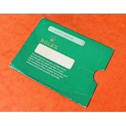 VINTAGE EARLY ROLEX GARANTY PAPER STORAGE SLEEVE CARD GREEN VINTAGE FROM 80'S