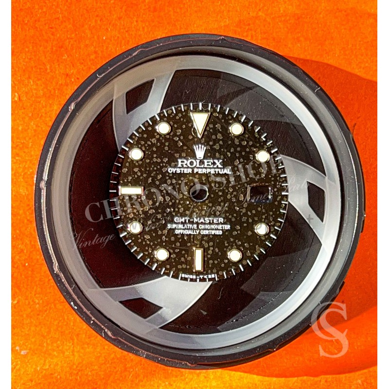 Rolex Vintage Rolex 16750, 16700 cadran noir laqué Spider web Tropical tritium montres GMT MASTER cal auto 3075