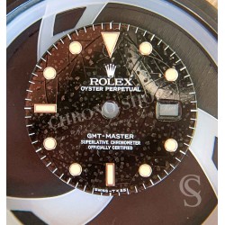 Rolex Vintage Rolex 16750, 16700 cadran noir laqué Spider web tritium montres GMT MASTER cal auto 3075