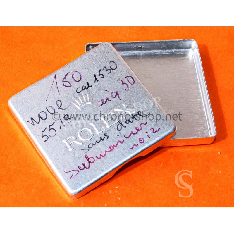 ROLEX boite métallique fourniture horlogère Cadran, aiguilles, inserts, années 50 aluminium Vintage Accessoire montre